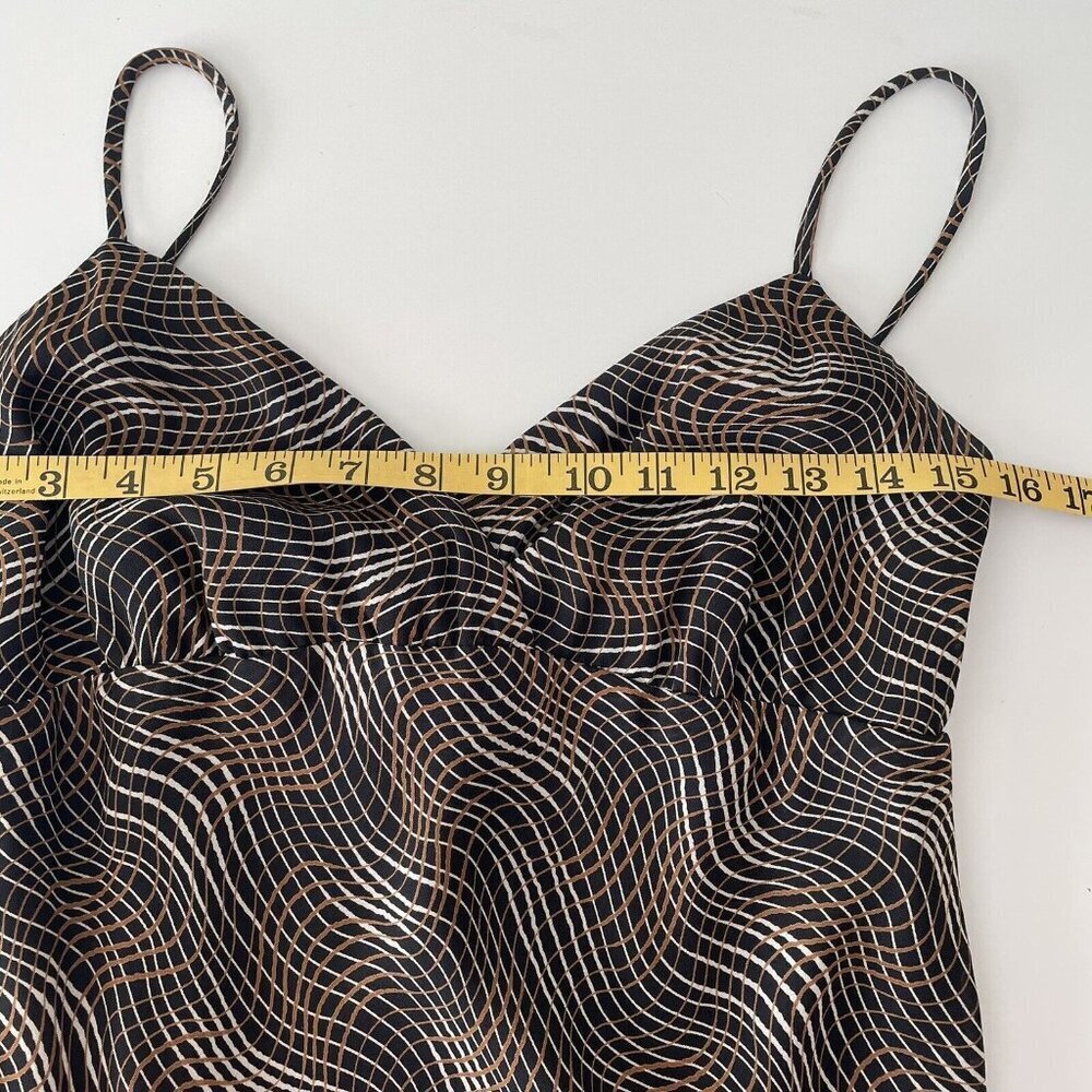 Vintage 90's Y2K Brown Whimsigoth Fairy Grunge Asymmetrical Hem Slip Dress Sz 4 - Picture 7 of 16